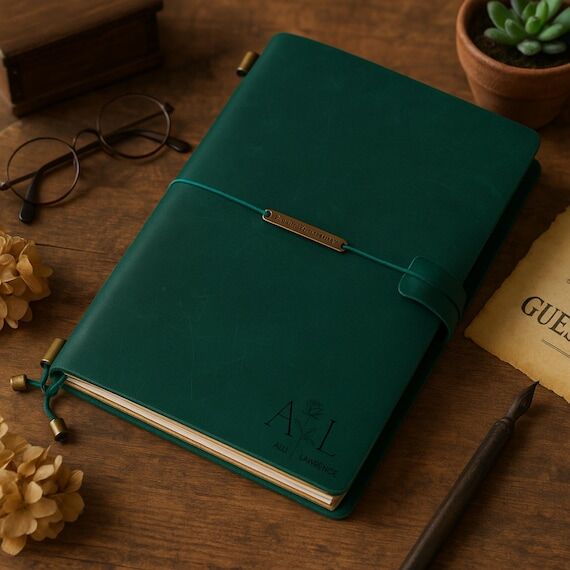 Personalized Leather Journal Refillable A5 Cu...