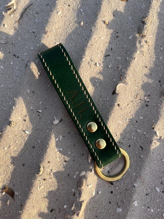Stitched keychain, double sided...