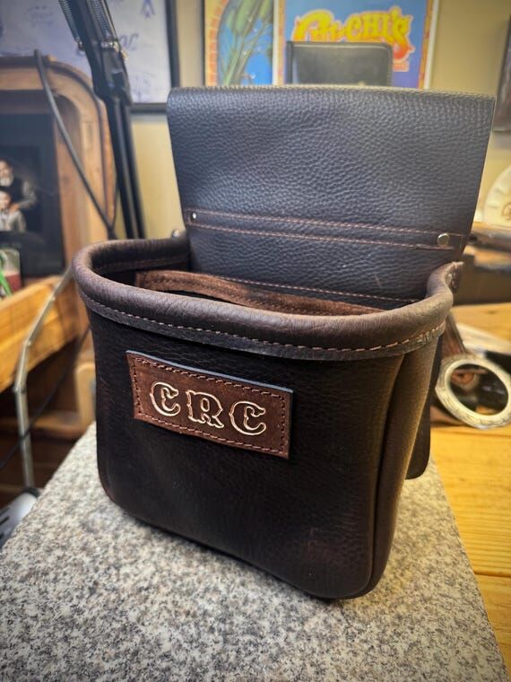 Handmade Leather Shell Bag, Personalized Shot...