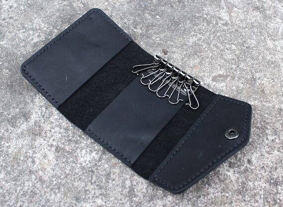 Leather Key Organizer Wallet – Handmade sec...