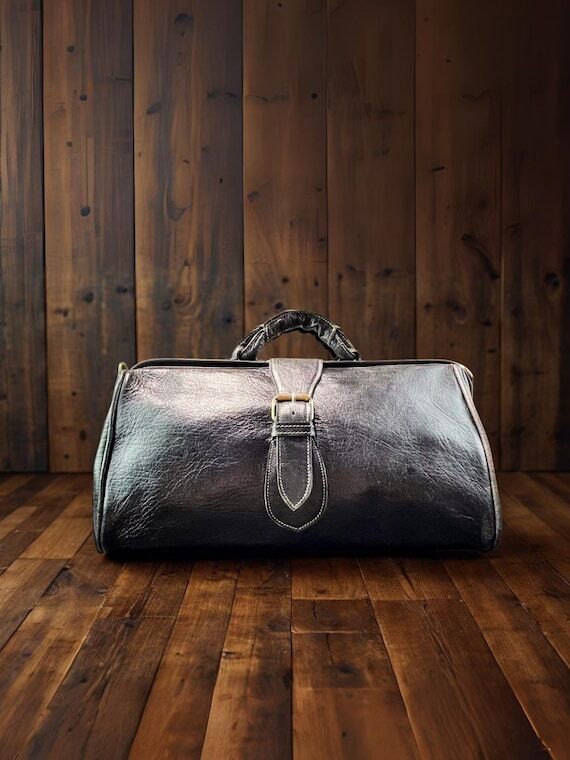 Handmade Full Grain Leather Doctor Bag, Vinta...