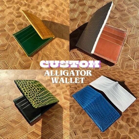 Custom Alligator Leather Bifold Wallet | Hand...