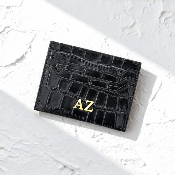 Slim Leather Card Holder Wallet, Minimalist C...