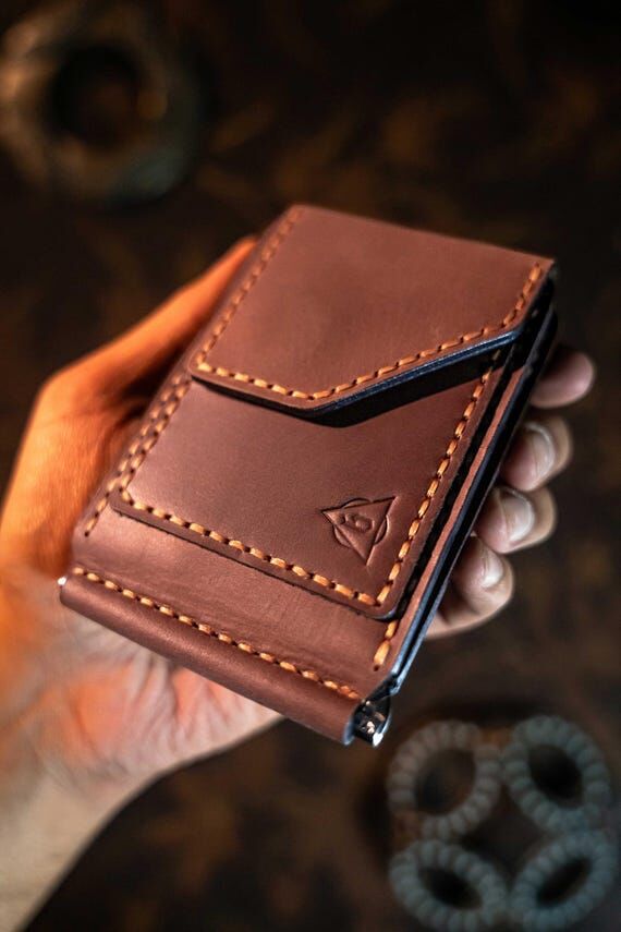 Handmade Leather Money Clip Wallet | Wallet f...