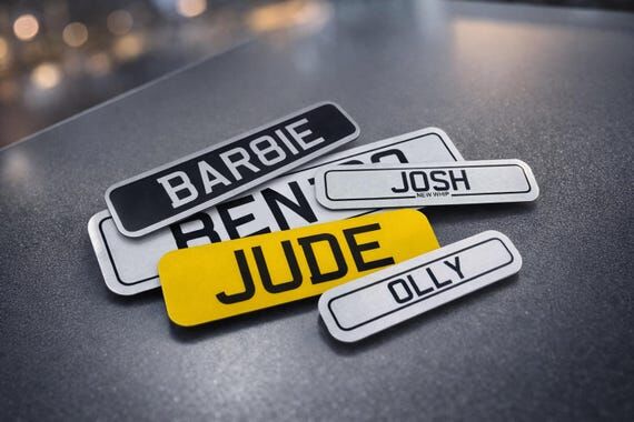 Personalised Kids Ride On Car Number Plate | ...