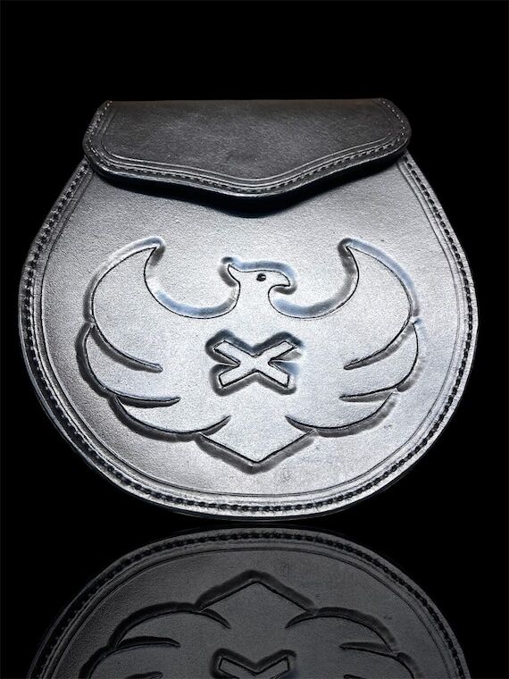 Custom Handmade Leather Sporran Celtic Eagle ...