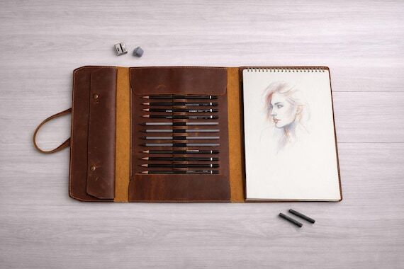 Handmade Leather Sketchbook Cover | A4 & A5 A...