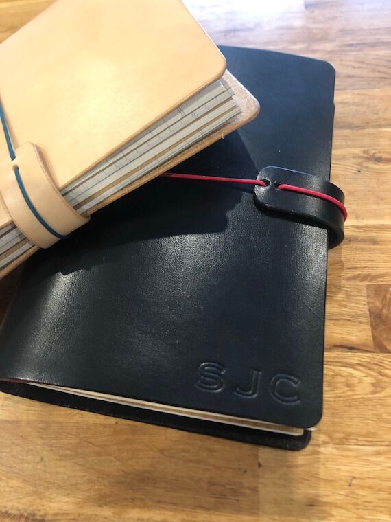 Handmade A5 Leather Journal Cover, Refillable...