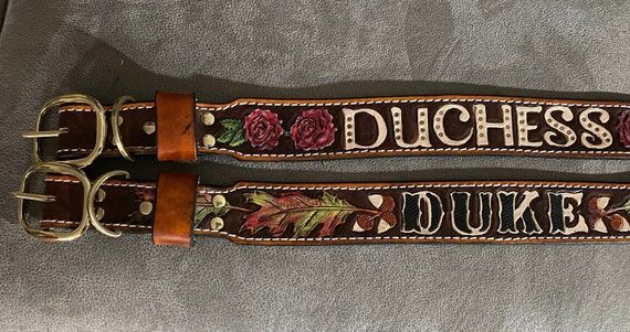 Personalized Leather Dog Collar: Custom Engra...