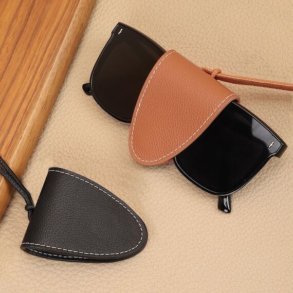 Leather Sunglass Holder with Magnetic Closure...