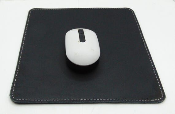 Handmade Leather Mouse Pad in Black...