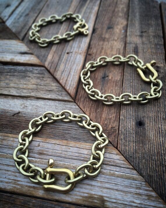 Solid Brass Chain Bracelet...