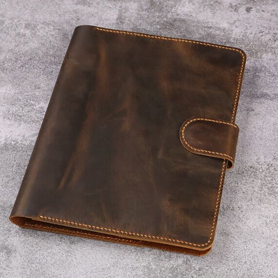 Personalized genuine leather magnetic closure...