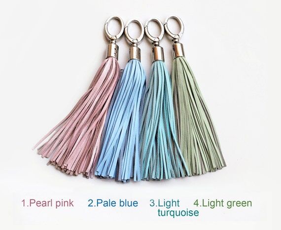 Pastel Tassels, Leather Long tassel...