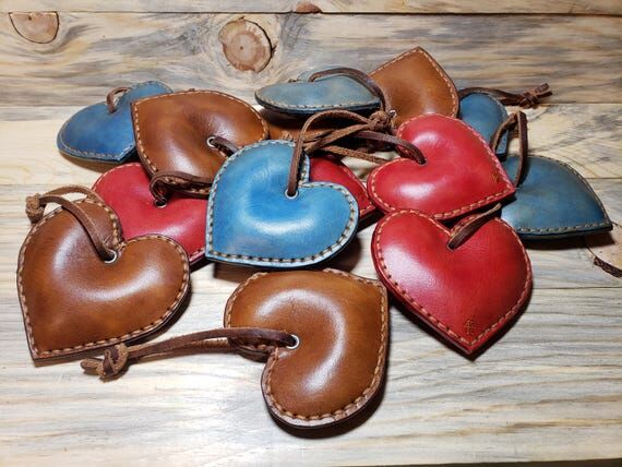 Heart - Leather Christmas Tree Ornament - Hol...