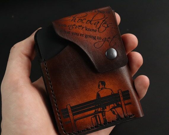 Handmade Leather Wallet – Movie Fan Gift, G...