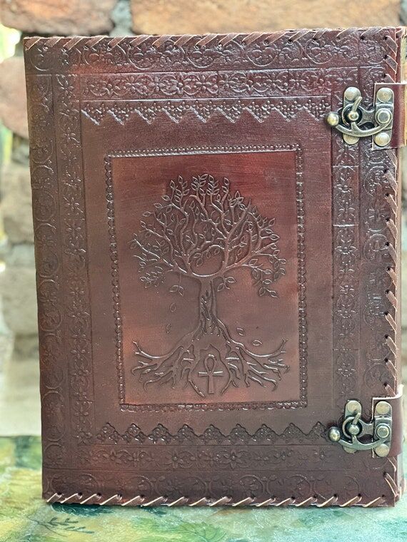 Tree Of Life Leather Binder: 13 Inch Grimoire...