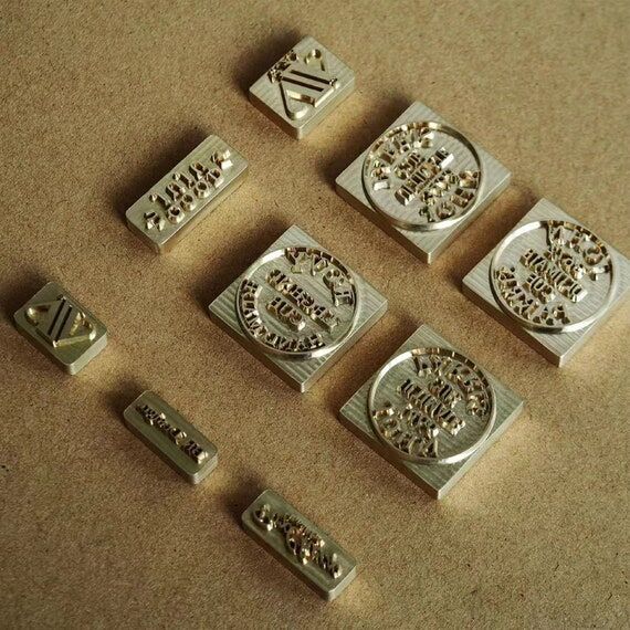 Custom Leather Stamp, Personalized Brass Leat...