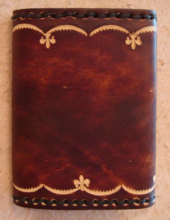 Tooled Leather Trifold Wallet - Custom Leathe...