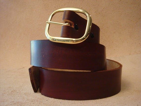 Brown Leather Dress Belt - Custom Leather Bel...