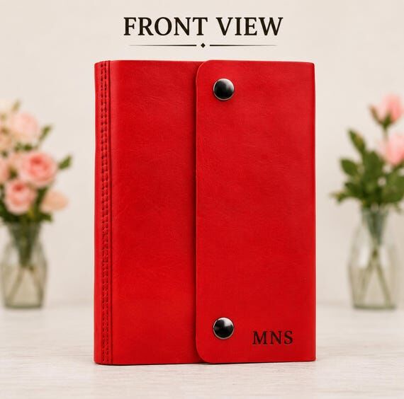 Personalized Leather Journal, Refillable Trav...