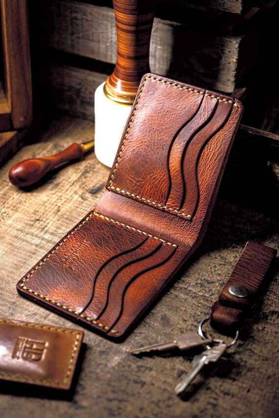 Handmade Full Grain Leather Wallet - Personal...