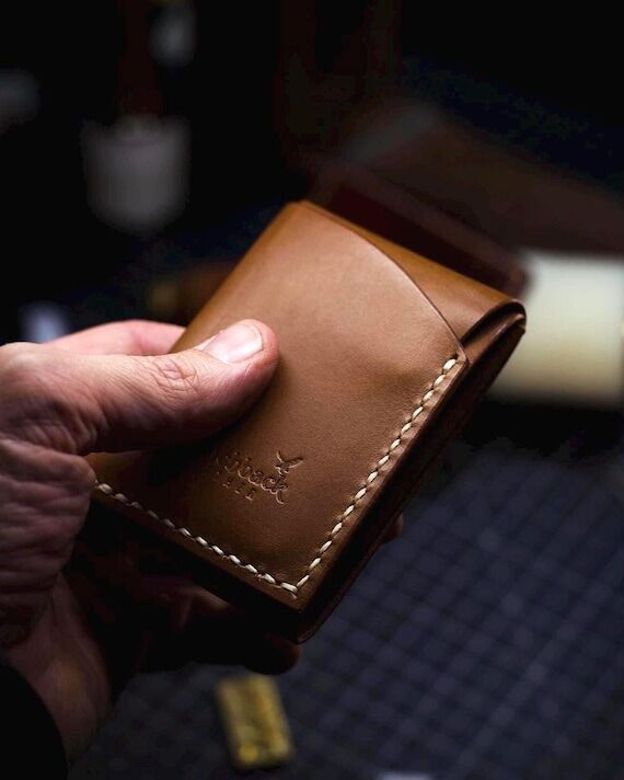 Handmade Full Grain Leather Front Pocket Wall...