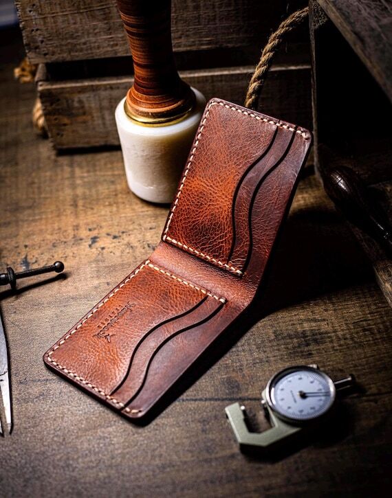 Handmade Full Grain Leather Wallet – Person...