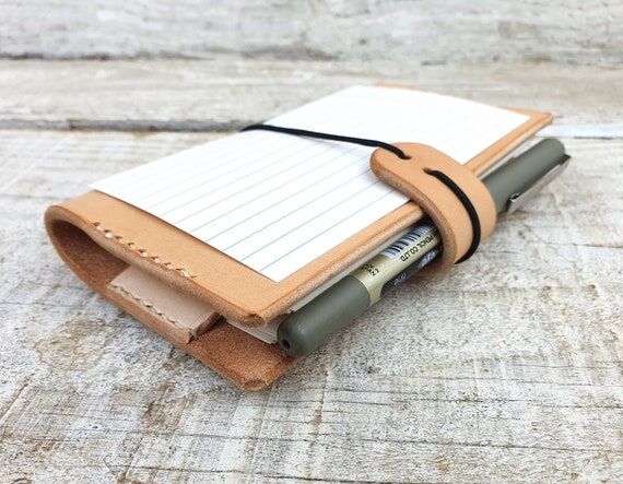 Handmade Leather Index Card Holder: A6, 3x5, ...