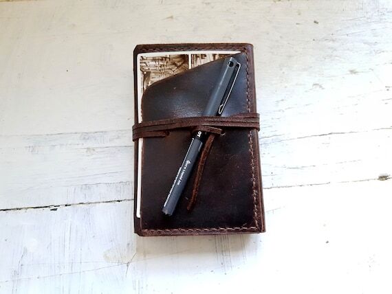 Refillable Leather Moleskine Cover: Pocket Tr...