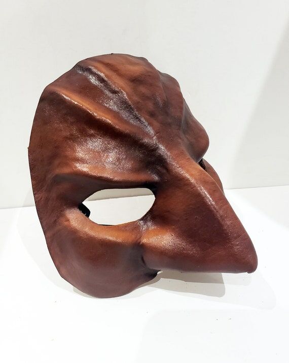 Handmade Venetian Leather Mask: Unisex Superh...