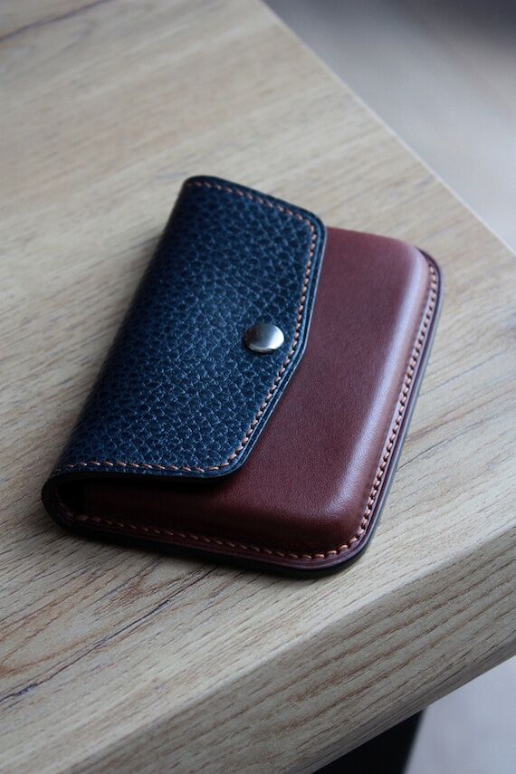 Handmade Italian Leather Cardholder Wallet: B...
