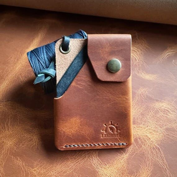 Hand Stitched Leather (No Social Media) Wallet – Minimal...