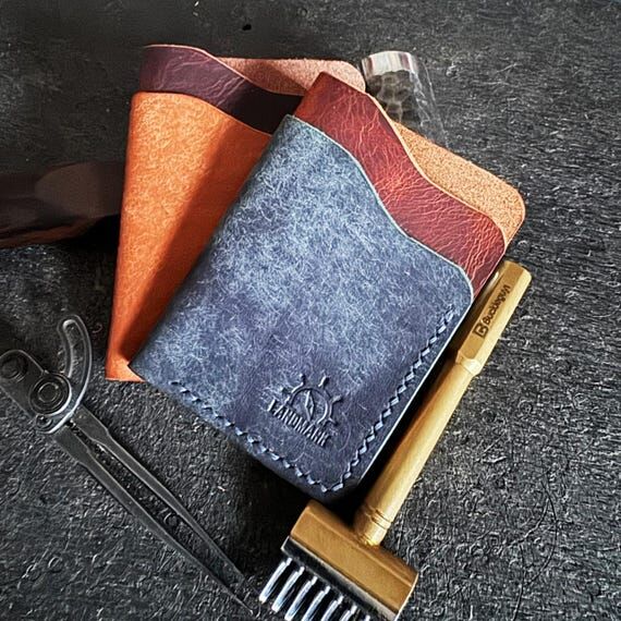 Handmade Minimalist Leather Cardholder Wallet...