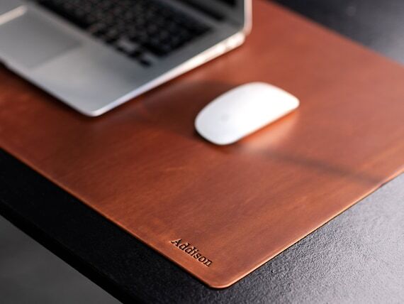Leather Desk Mat - Large Mouse Pad, Birthday ...