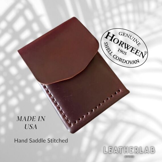 Horween Shell Cordovan Leather Cash Wallet, S...