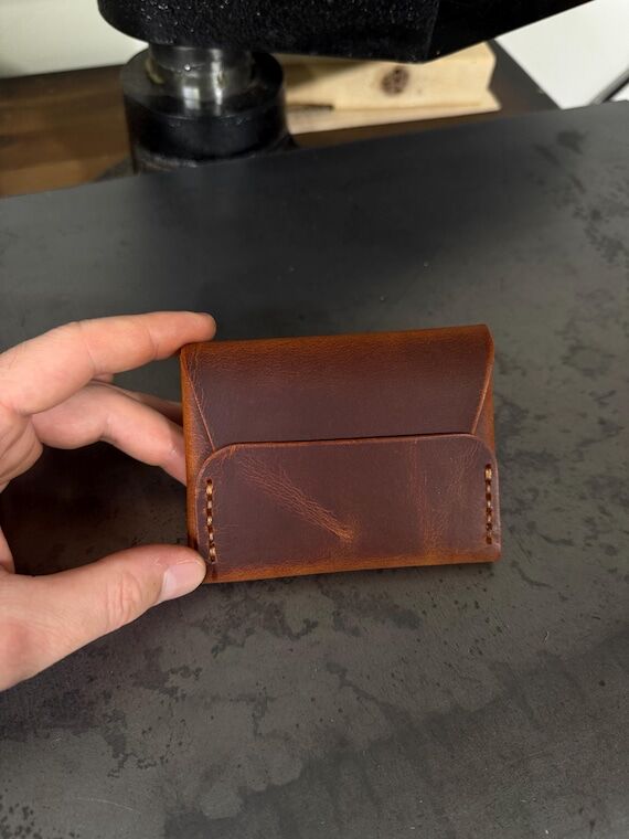 Handmade Full Grain Leather Wallet, Leather F...