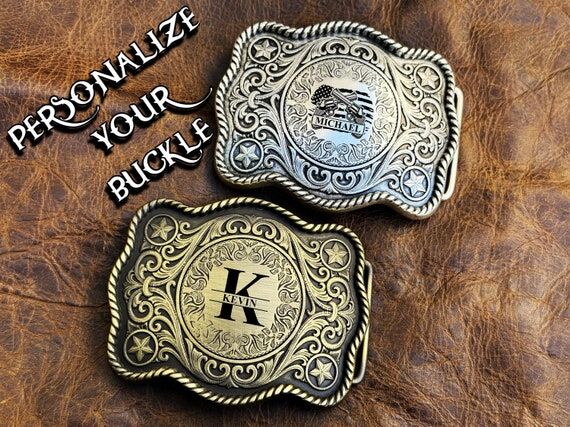 Custom Western Belt Buckle Personalized Mens ...