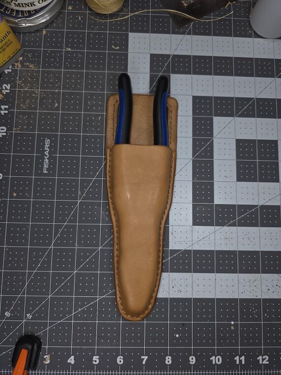 Handmade Leather Lineman Plier Sheath | Klein...