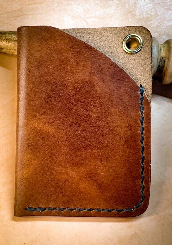 Handmade Italian Leather Card Wallet: Minimal...