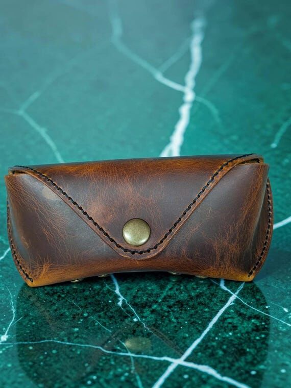 Handmade Badalassi Carlo Wax Leather Sunglass...