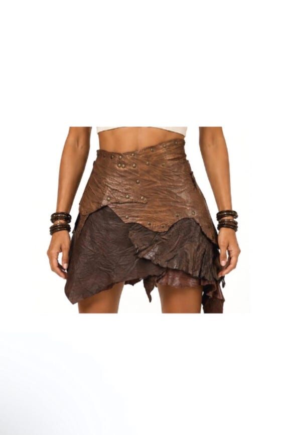 Genuine Leather Festival Wrap Skirt | Tribal ...