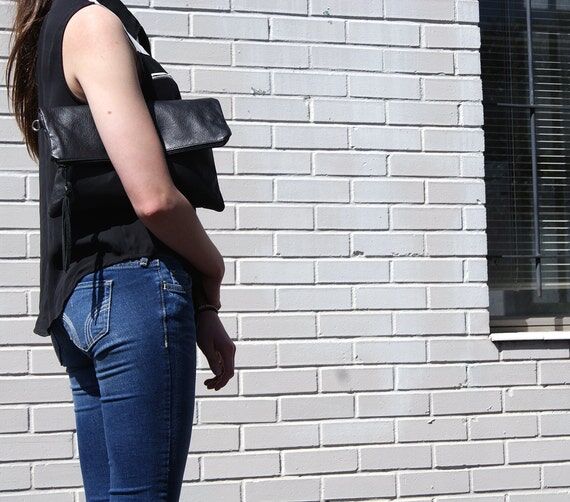 TREKKER Leather Foldover Clutch – Handmade ...
