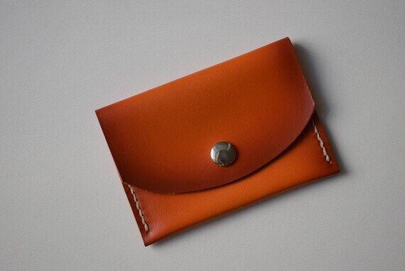 Hand Stitched Leather Coin Pouch, Brass (No Social Media) ...