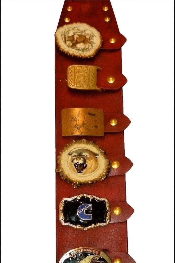 Custom Trophy Hanging LEATHER (8) Belt Buckle...