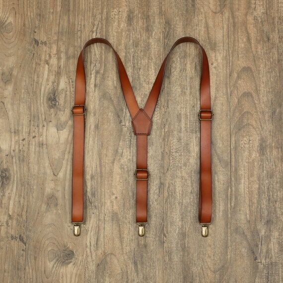 Leather Suspenders, Wedding Suspenders, Mens ...