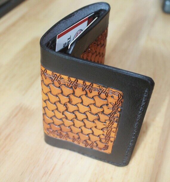 Trifold Leather Wallet made to order Tri-fold...