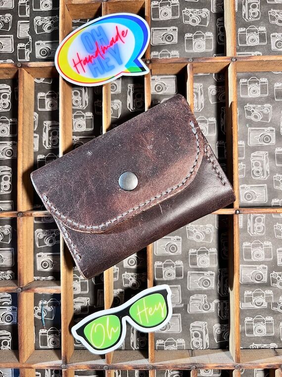 Handmade leather (No Social Media) wallet / coin pouch...