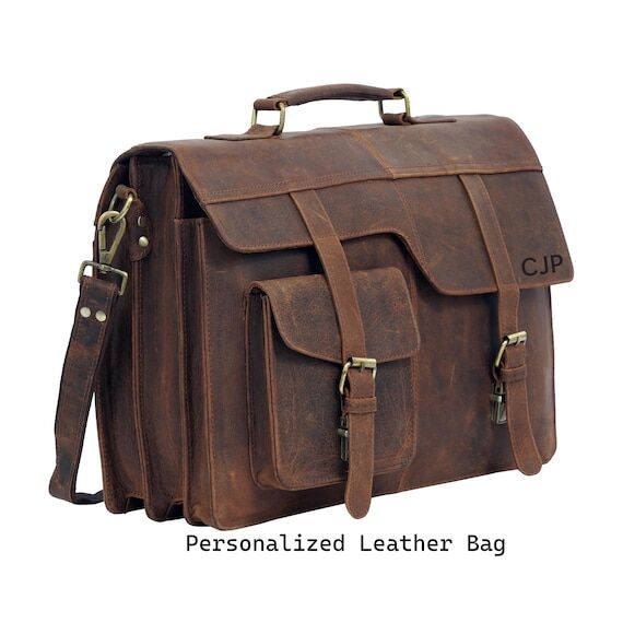 Personalized Leather Messenger Bag – Handma...