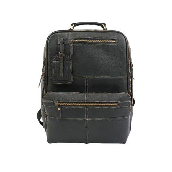 Buffalo Leather Backpack – Genuine Full Gra...
